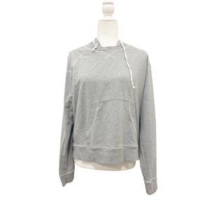 Athleta Grey Hoodie Modal Cotton Sweatshirt Size XL